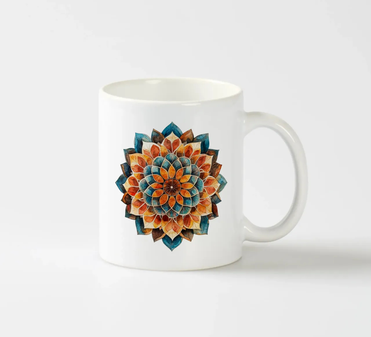 Mandala terrestre ad acquerello tazza in ceramica da Spiritual Touch