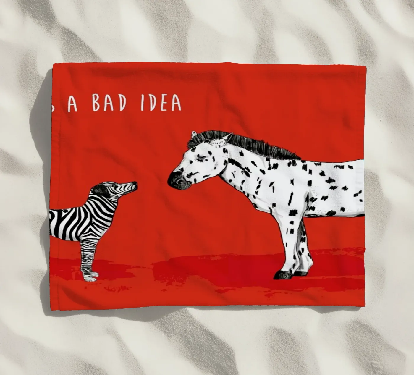Bad Idea beach towel by Balazs Solti