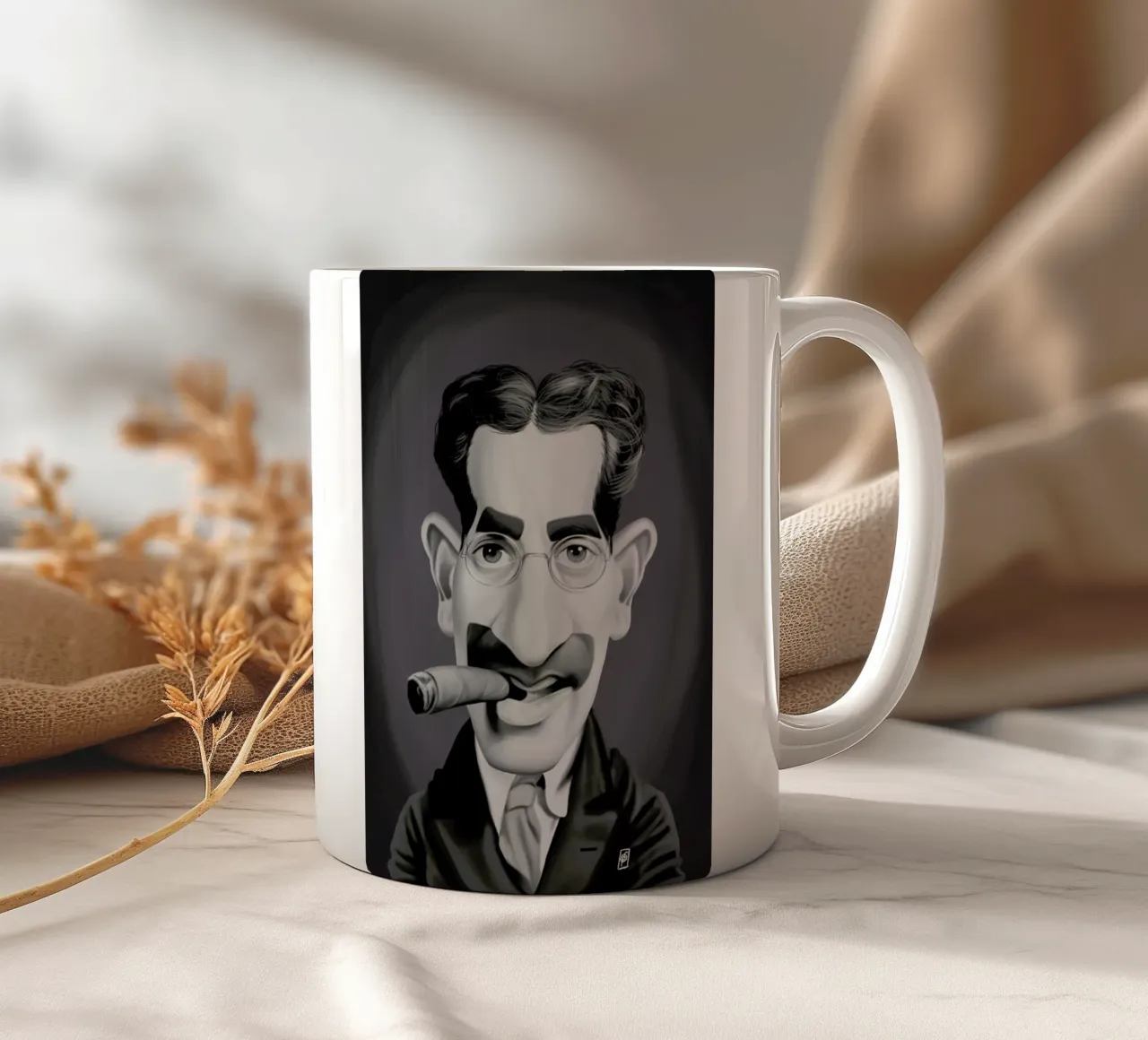Groucho Marx tazza in ceramica da Rob Art | Illustration