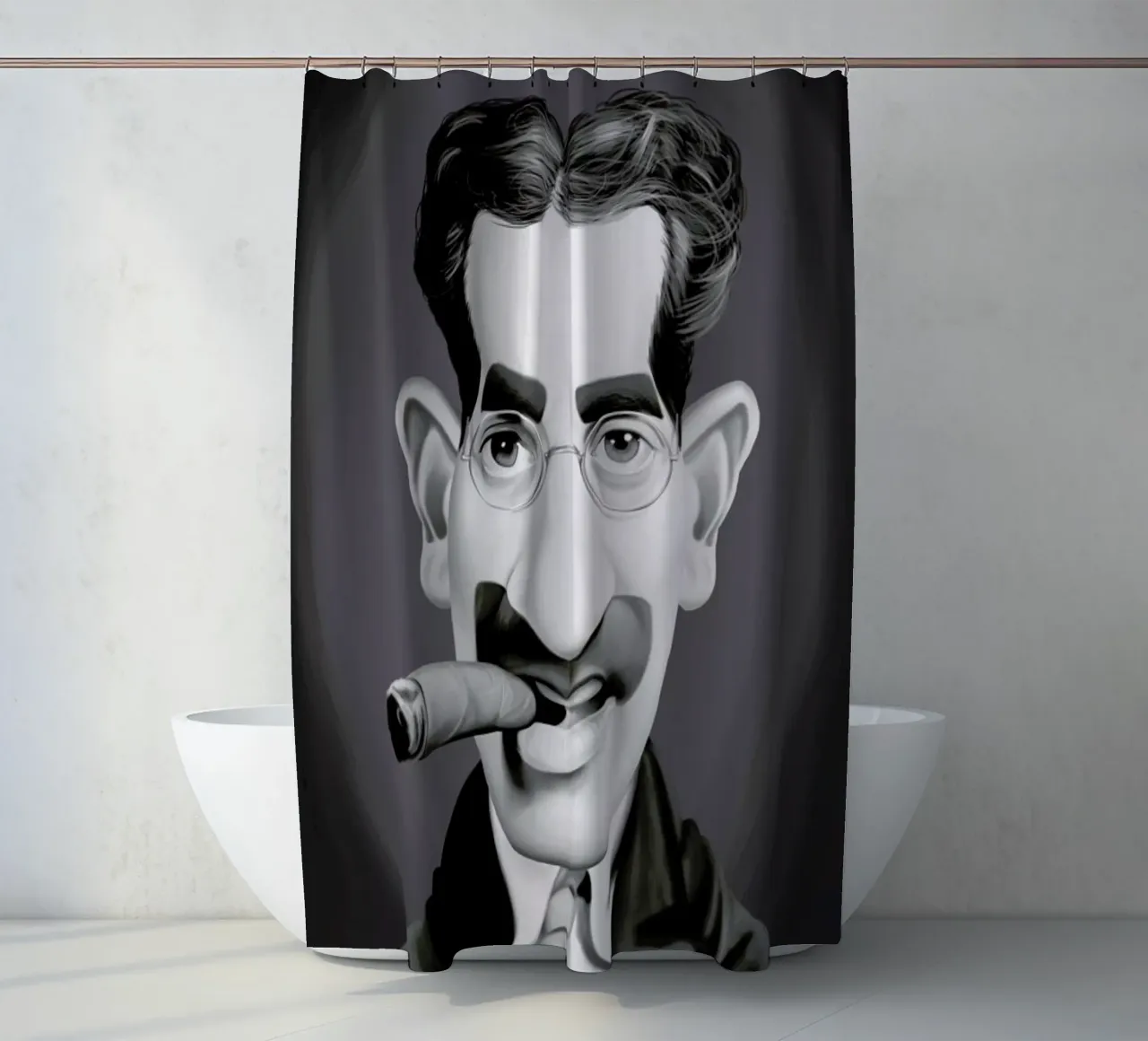 Groucho Marx tenda da doccia da Rob Art | Illustration