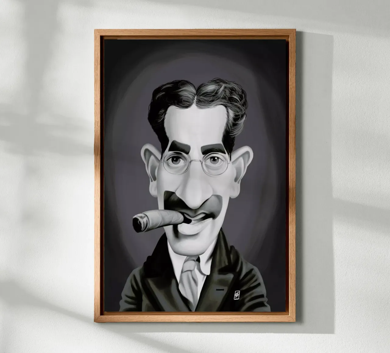 Groucho Marx tela con Cornice a cassetta da Rob Art | Illustration