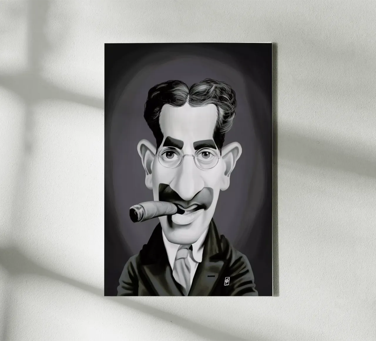 Groucho Marx tela con Cornice a cassetta da Rob Art | Illustration