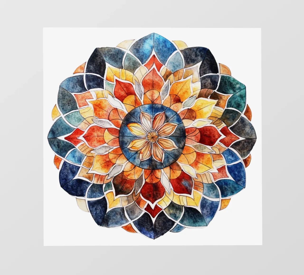 Aquarell Erdiges Mandala Fototapete von Spiritual Touch