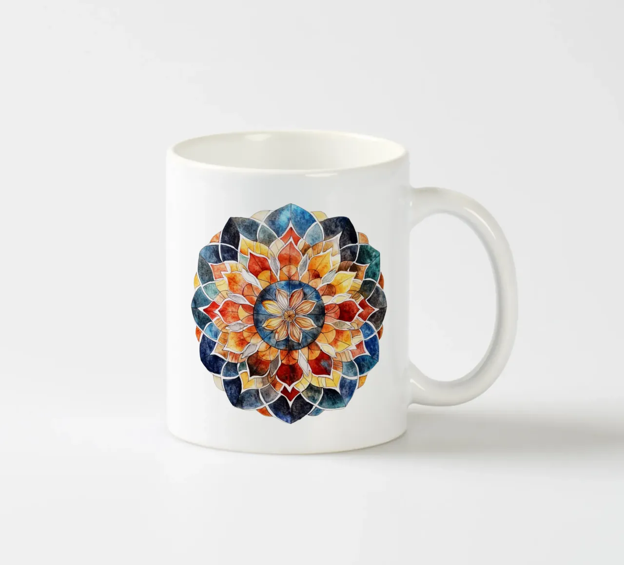 Mandala terrestre ad acquerello tazza in ceramica da Spiritual Touch