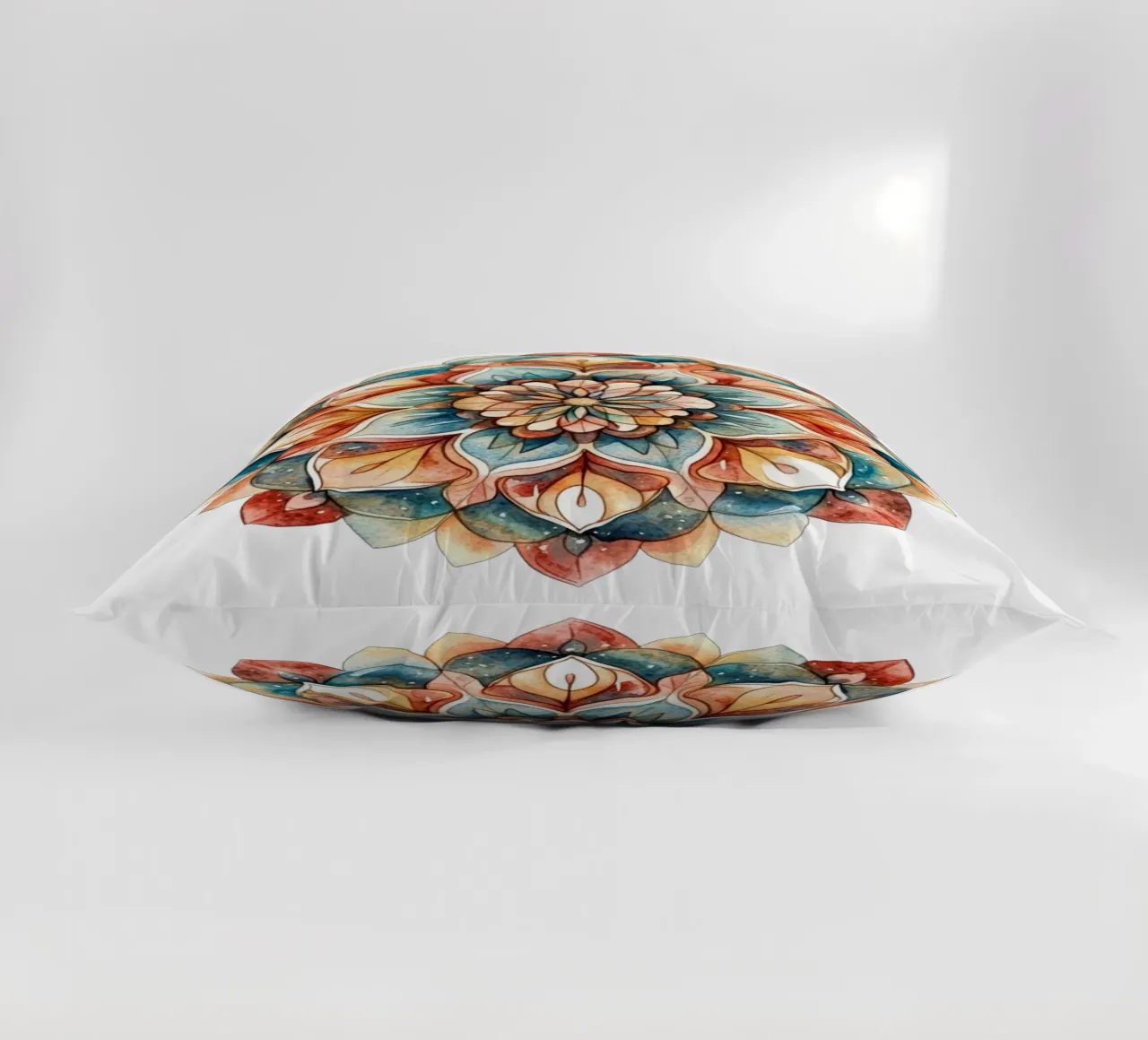 Mandala terrestre ad acquerello cuscino da Spiritual Touch