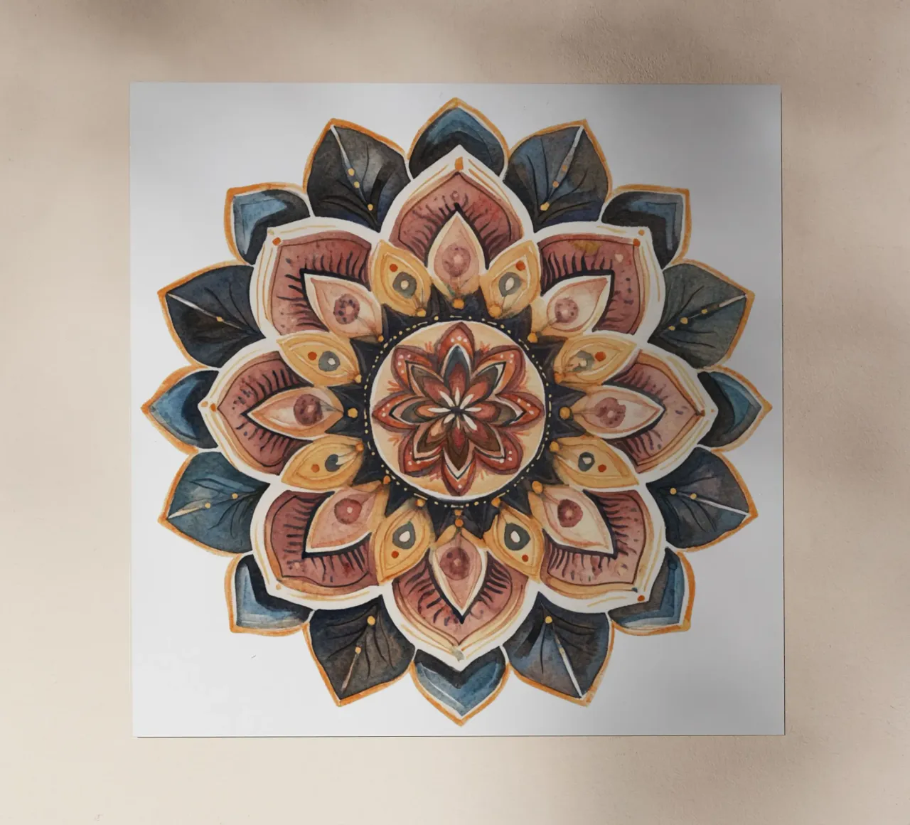 Mandala terrestre ad acquerello pellicola backlit da Spiritual Touch