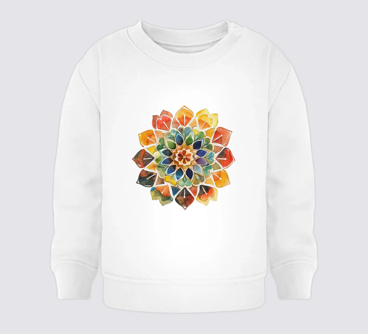 Mandala terrestre ad acquerello felpa neonato da Spiritual Touch