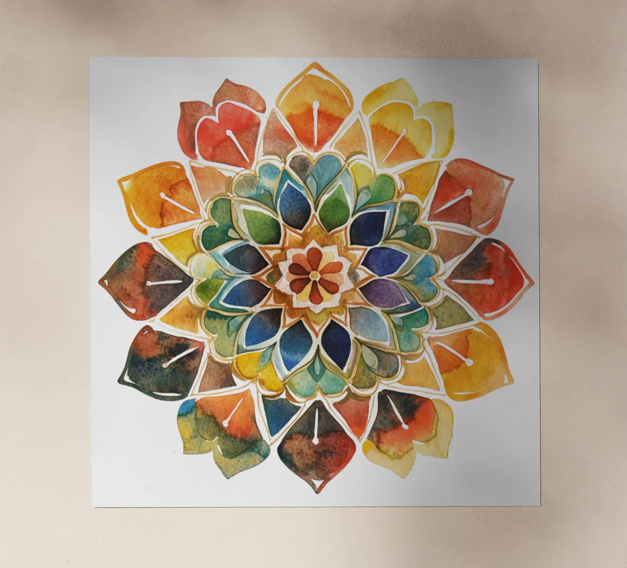 Mandala terrestre ad acquerello pellicola backlit da Spiritual Touch