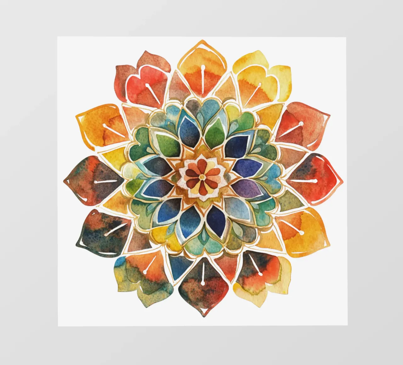 Mandala terrestre ad acquerello pellicola backlit da Spiritual Touch