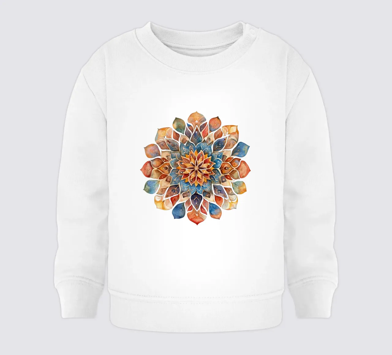 Mandala terrestre ad acquerello felpa neonato da Spiritual Touch