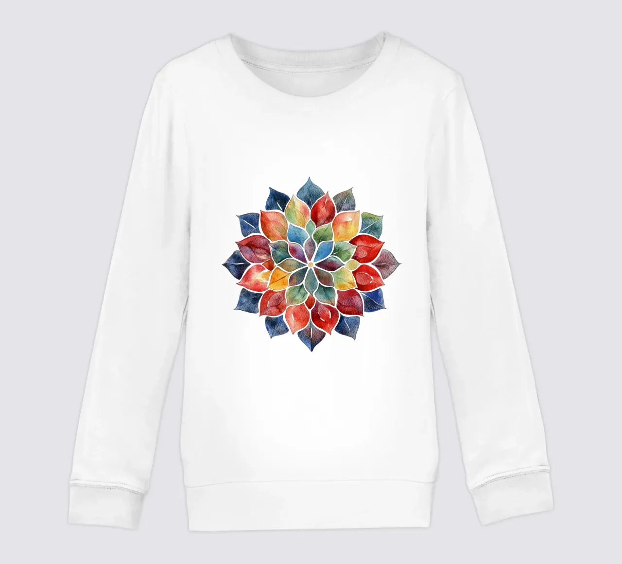 Mandala terrestre ad acquerello felpa bambino da Spiritual Touch