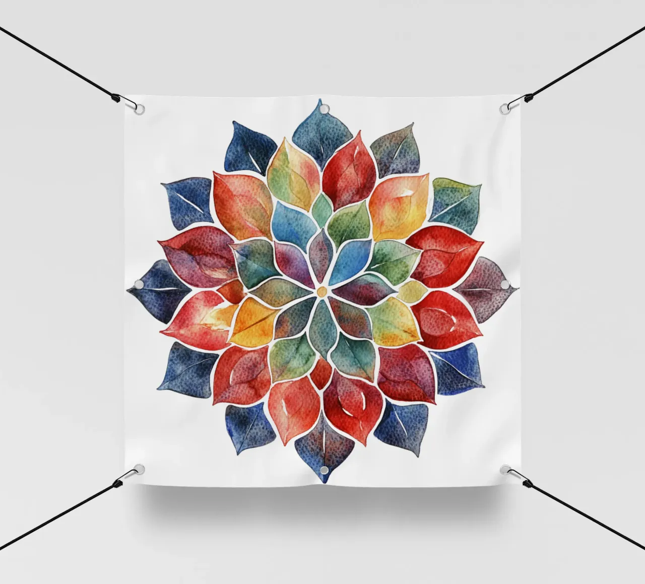 Mandala terrestre ad acquerello telo in pvc da Spiritual Touch
