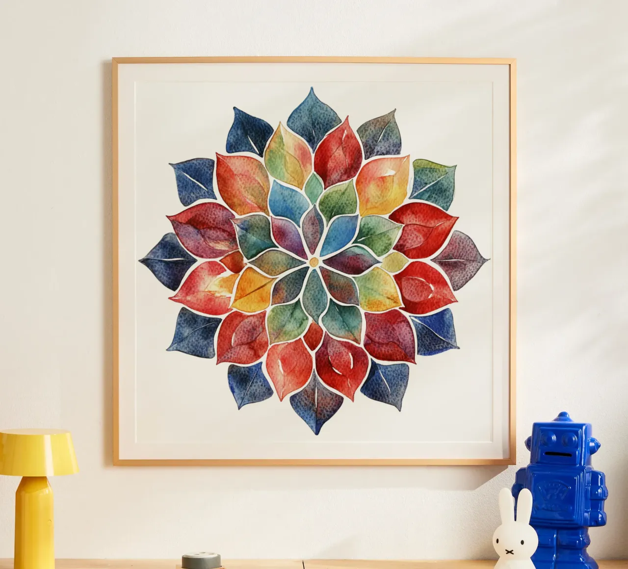 Mandala terrestre ad acquerello poster da Spiritual Touch