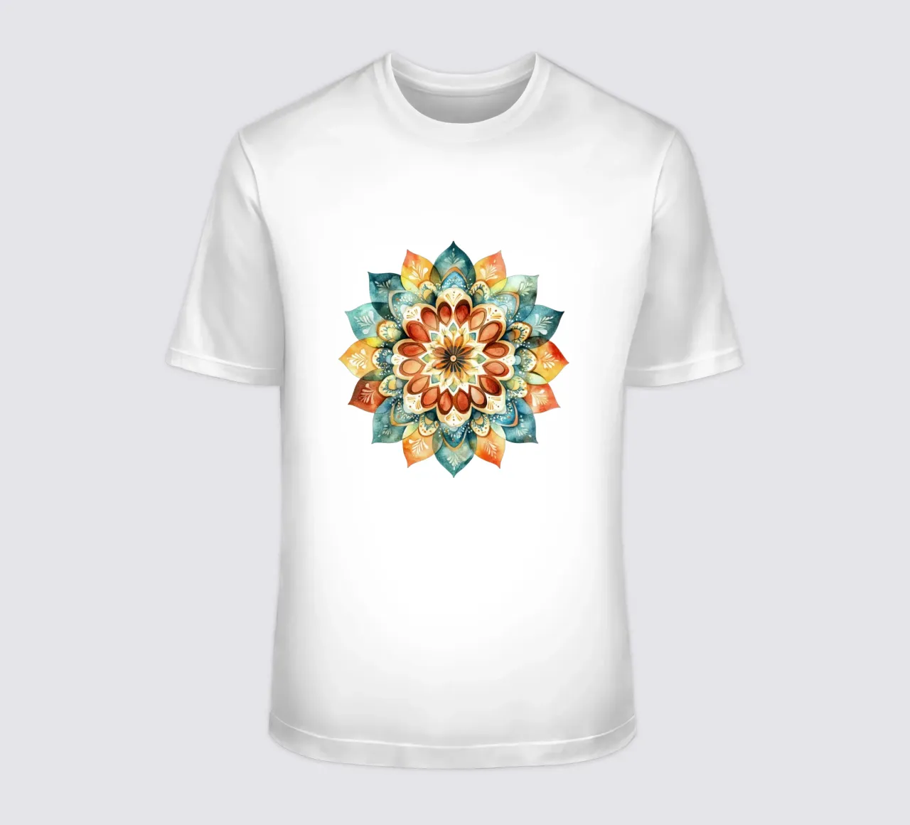 Mandala terrestre ad acquerello t-shirt da Spiritual Touch
