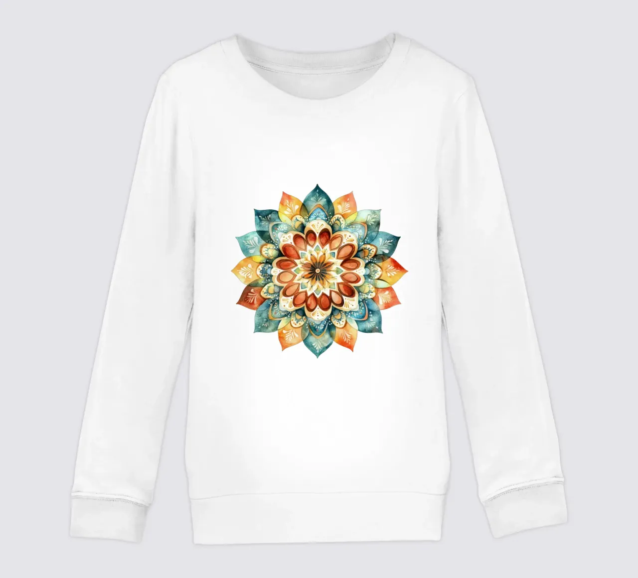 Mandala terrestre ad acquerello felpa bambino da Spiritual Touch