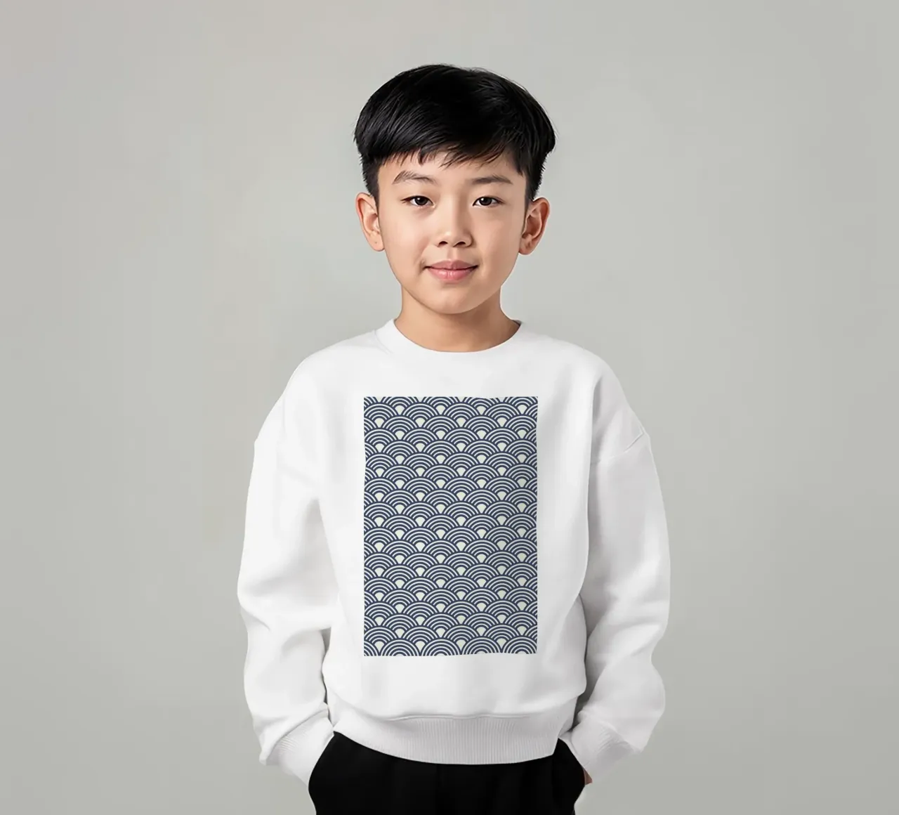 Eastern Waves Dark kinder sweatshirt van Bo Lundberg