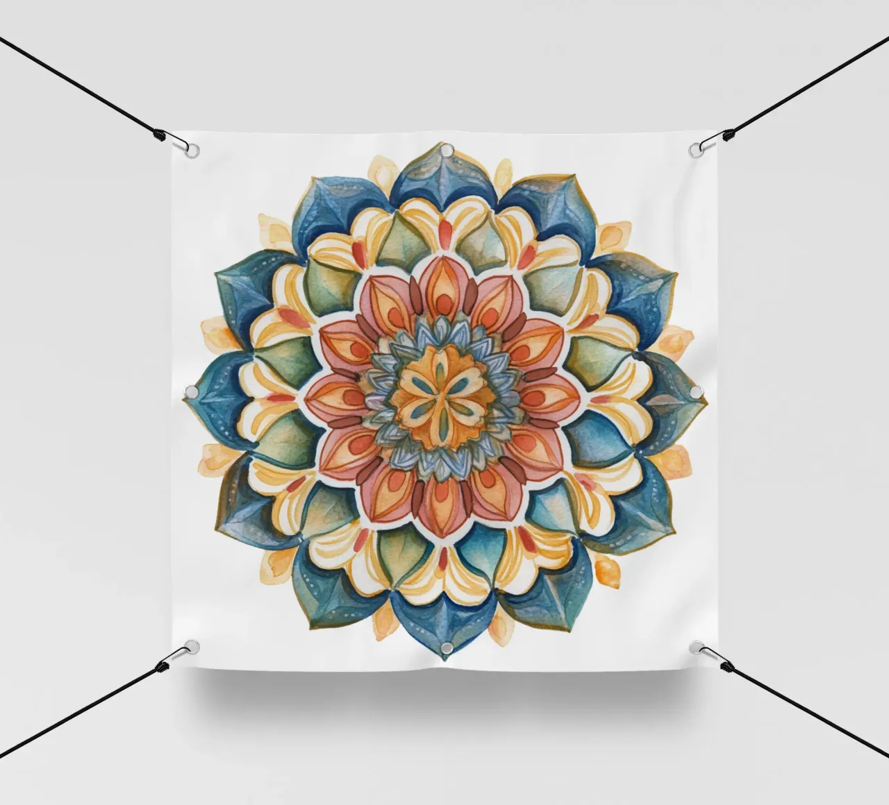 Mandala terrestre ad acquerello telo in pvc da Spiritual Touch