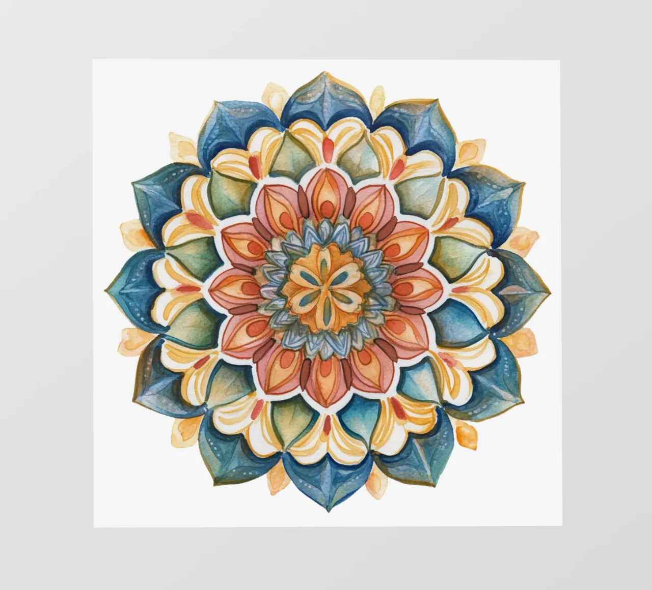 Mandala terrestre ad acquerello telo in pvc da Spiritual Touch