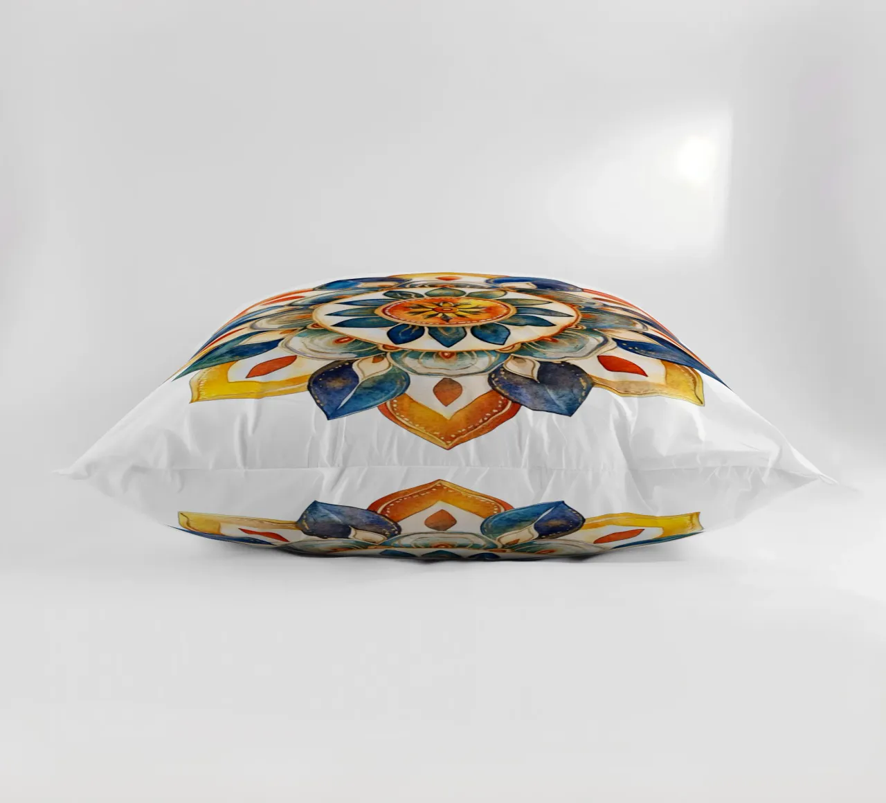 Mandala terrestre ad acquerello cuscino da Spiritual Touch