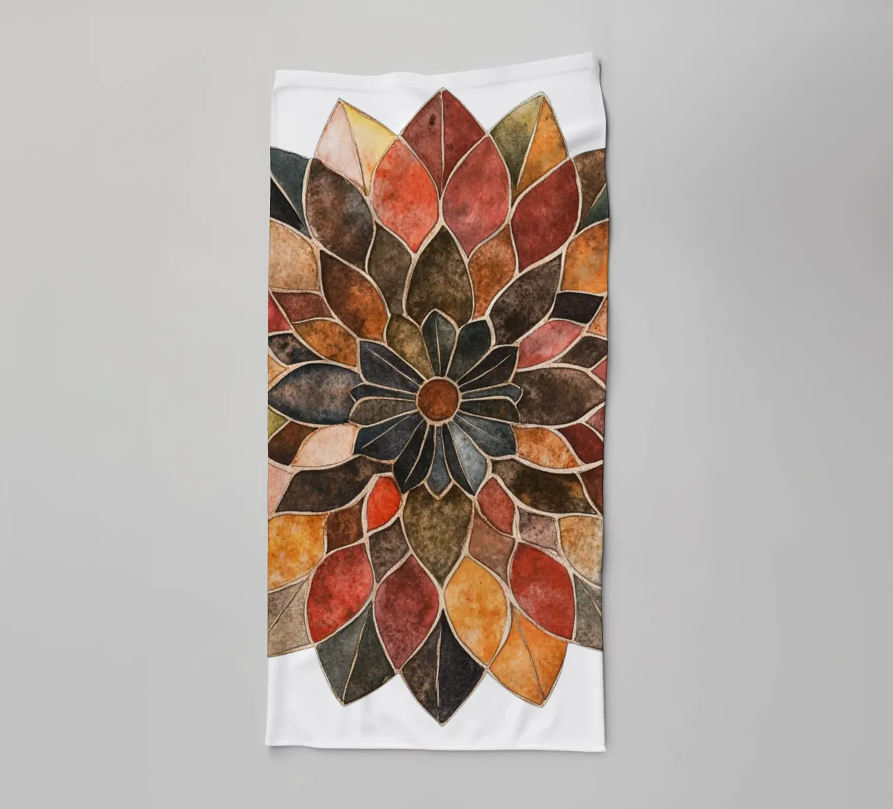 Mandala terrestre ad acquerello asciugamano da bagno da Spiritual Touch