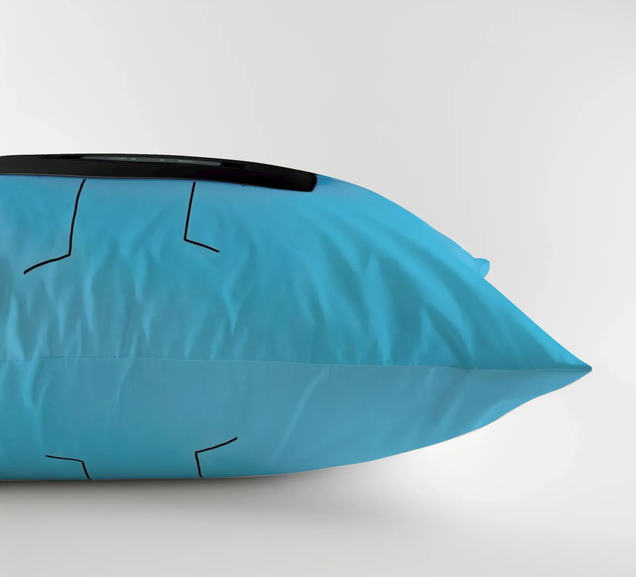 Walk, Man decorative cushion by Juj Winn