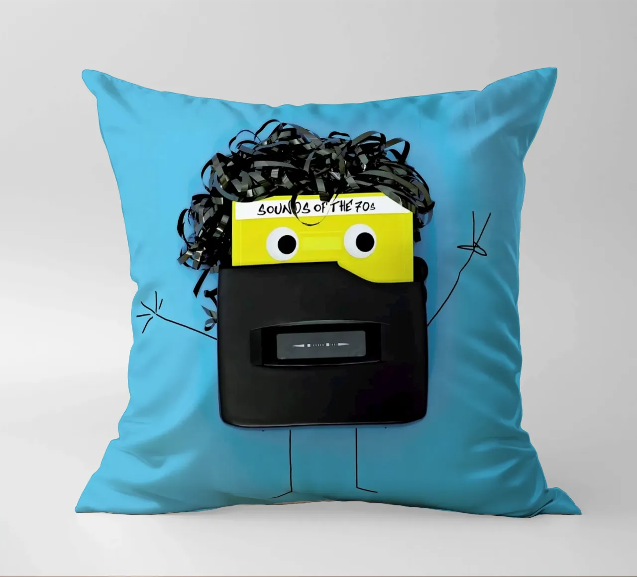 Walk, Man decorative cushion by Juj Winn
