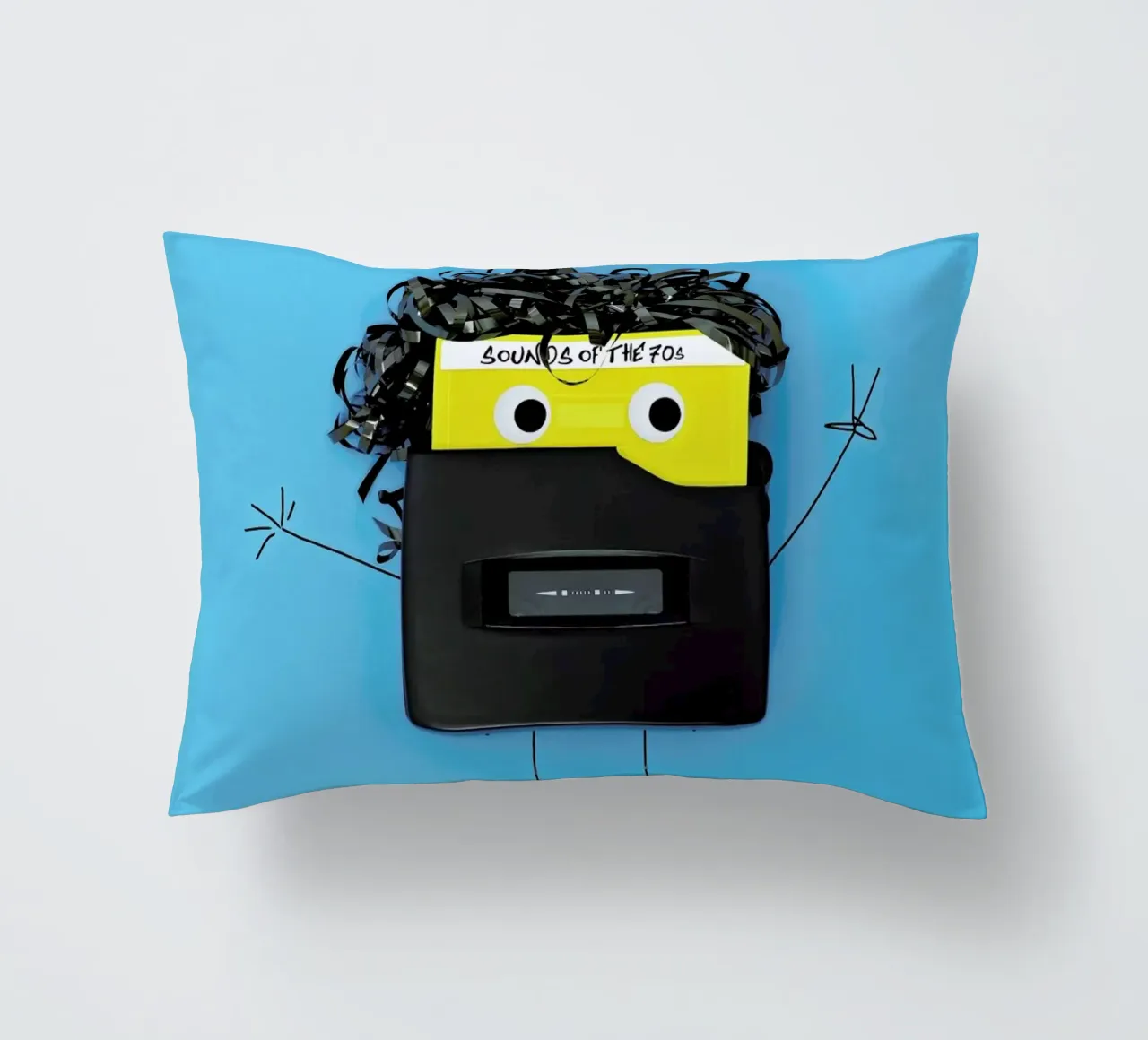 Walk, Man decorative cushion by Juj Winn