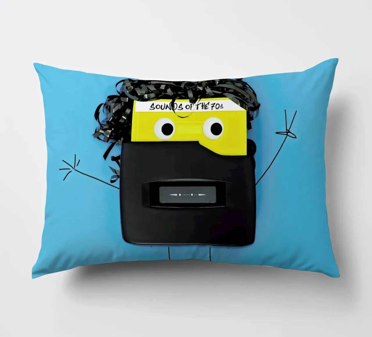 Walk, Man decorative cushion by Juj Winn