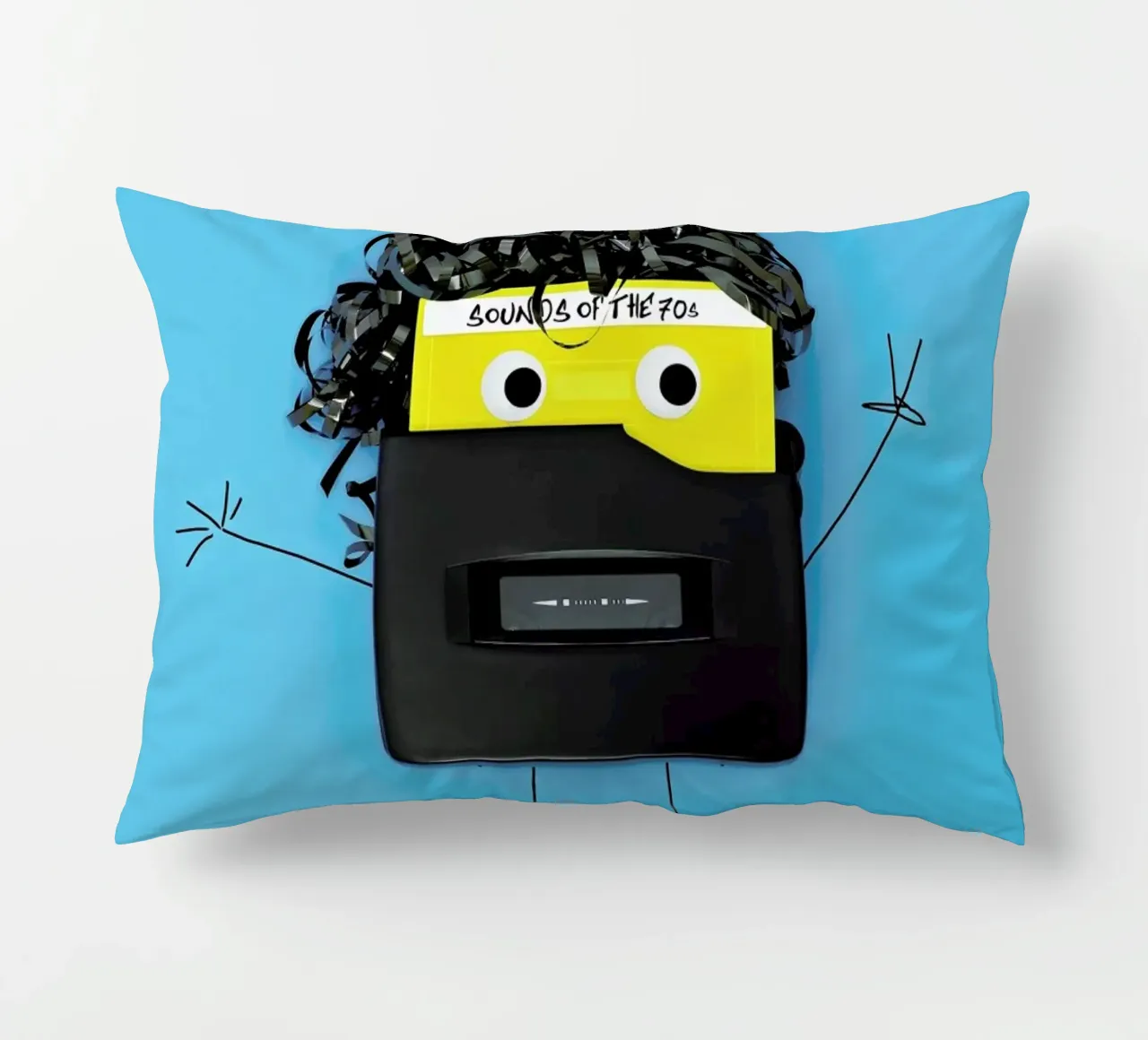 Walk, Man decorative cushion by Juj Winn