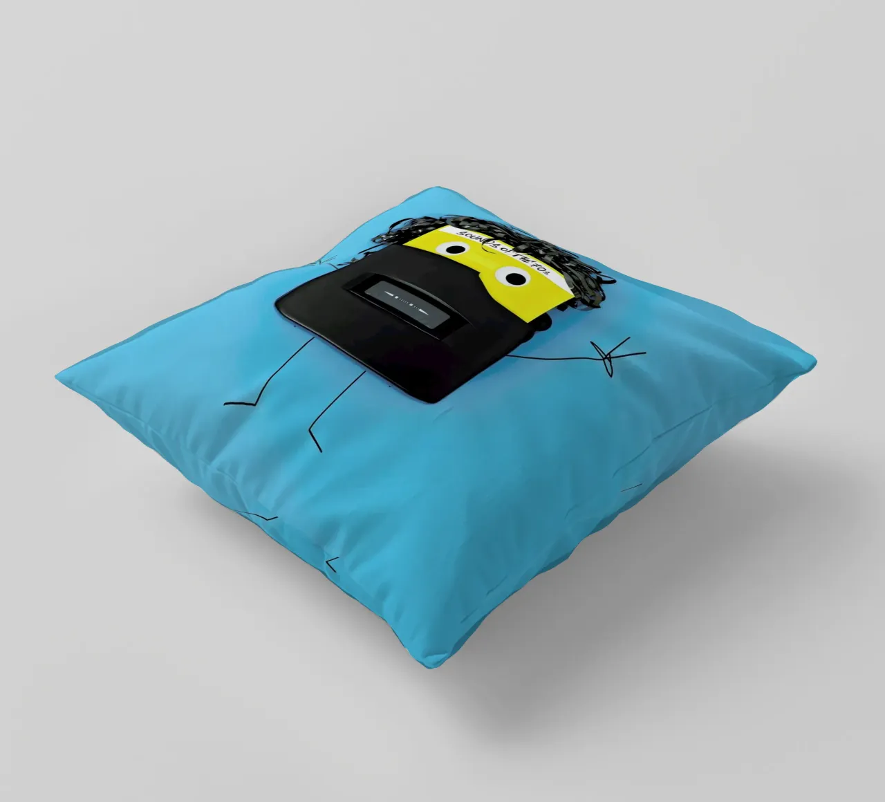 Walk, Man decorative cushion by Juj Winn