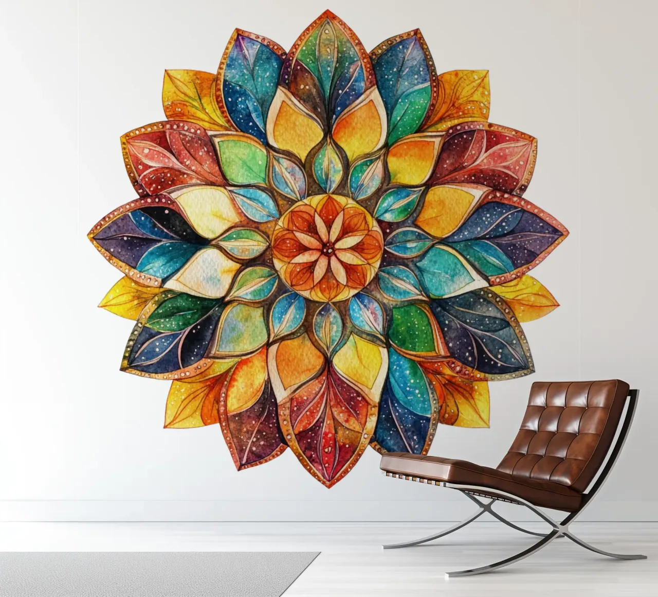 Aquarell Erdiges Mandala Fototapete von Spiritual Touch