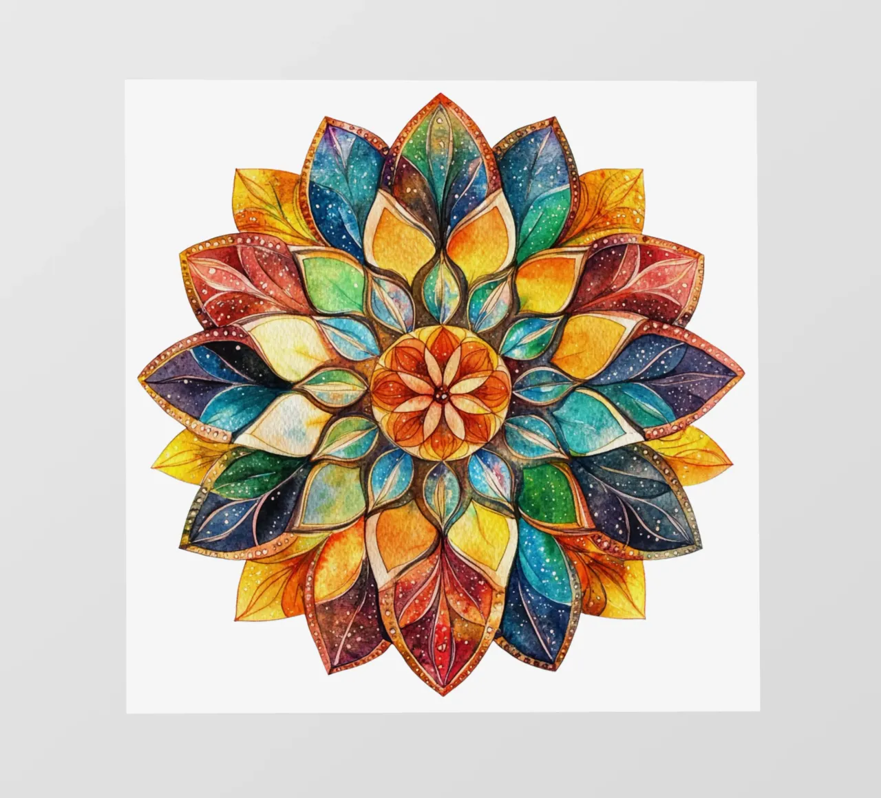 Aquarell Erdiges Mandala Fototapete von Spiritual Touch