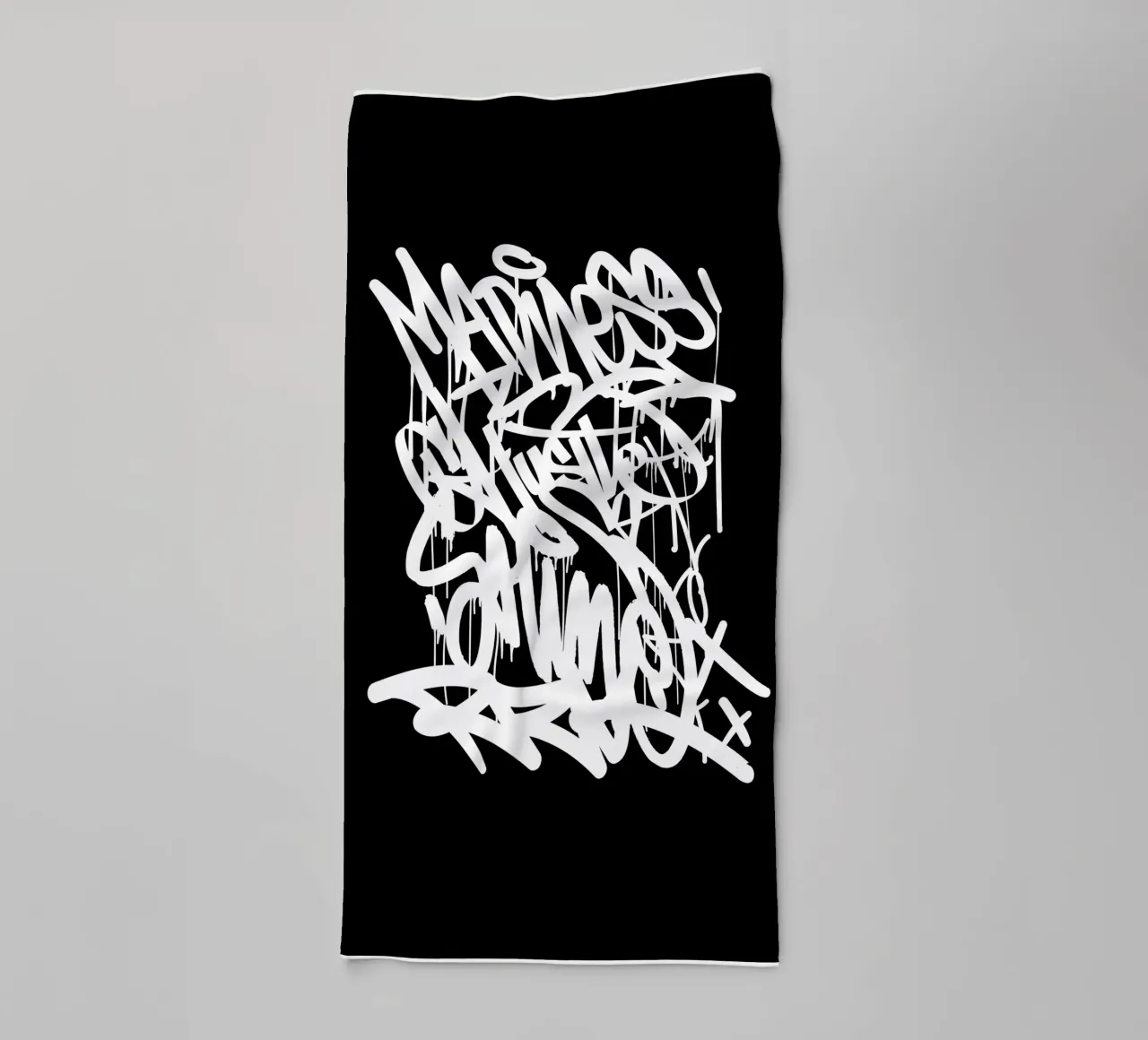 Graffiti Black asciugamano da bagno da Flo Klein