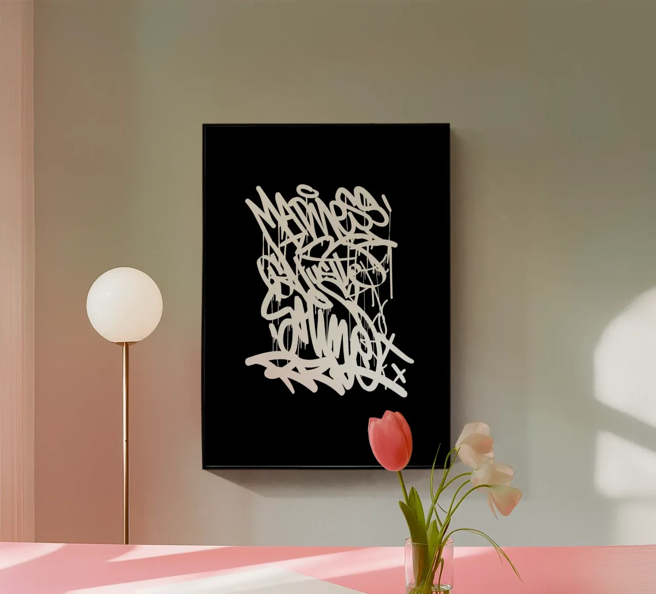 Graffiti Black plexiglass da Flo Klein