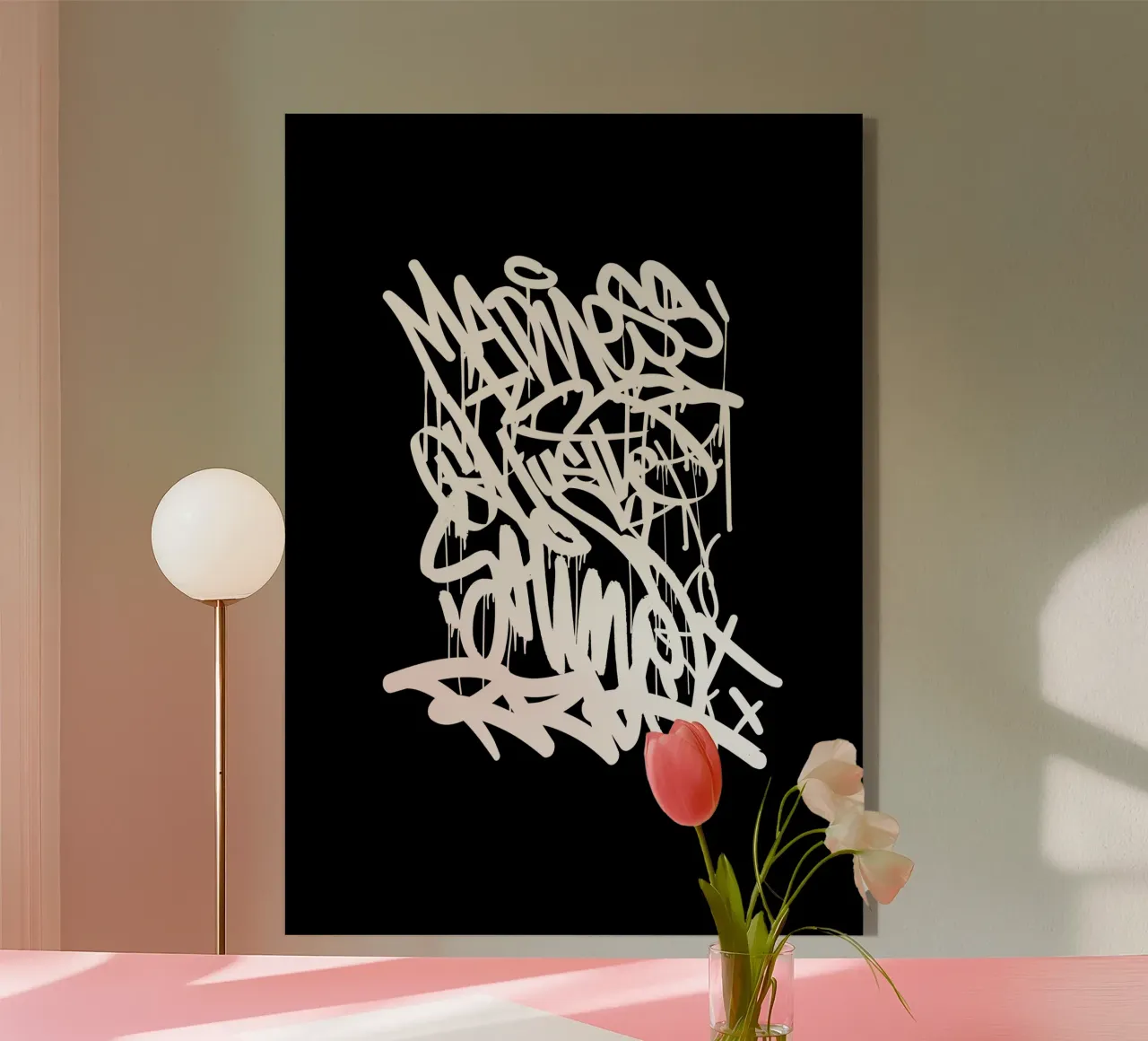 Graffiti Black plexiglass da Flo Klein