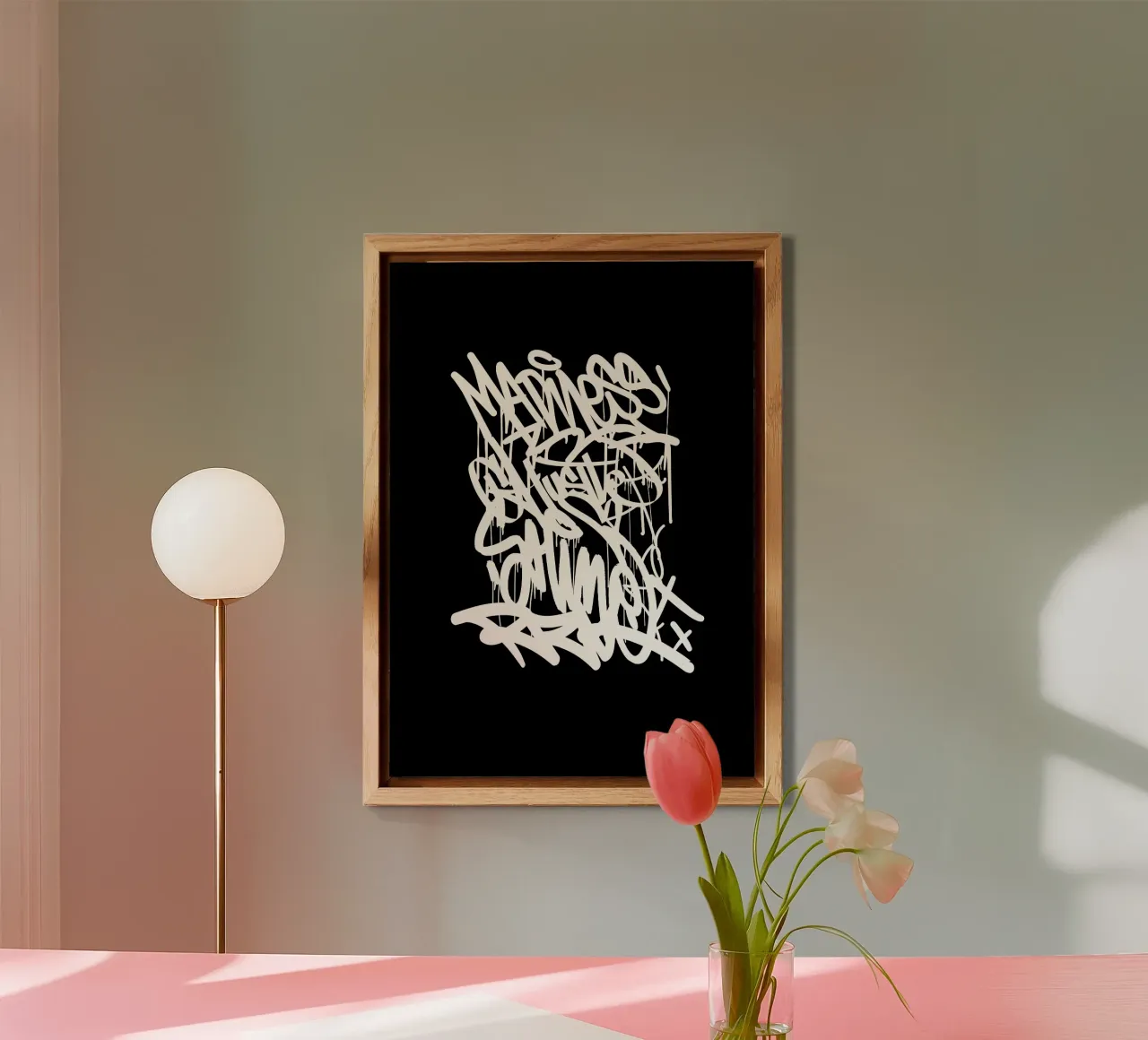 Graffiti Black alluminio dibond da Flo Klein