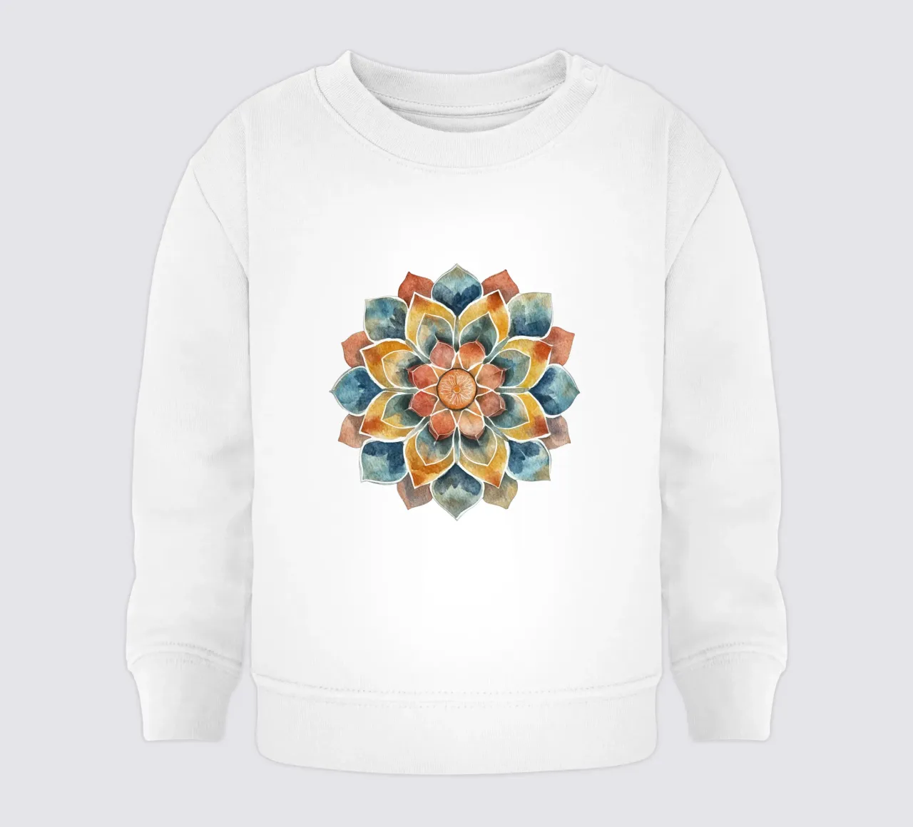 Mandala terrestre ad acquerello felpa neonato da Spiritual Touch
