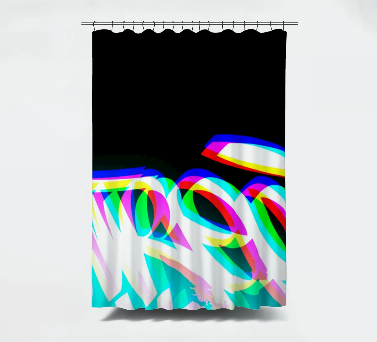 RGB Graffiti douchegordijn van Flo Klein