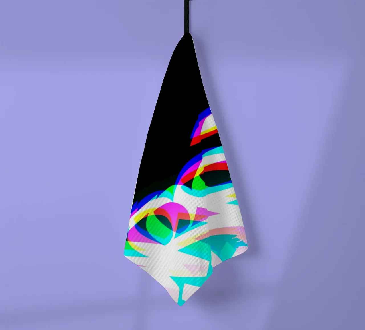 RGB Graffiti tea towel by Flo Klein