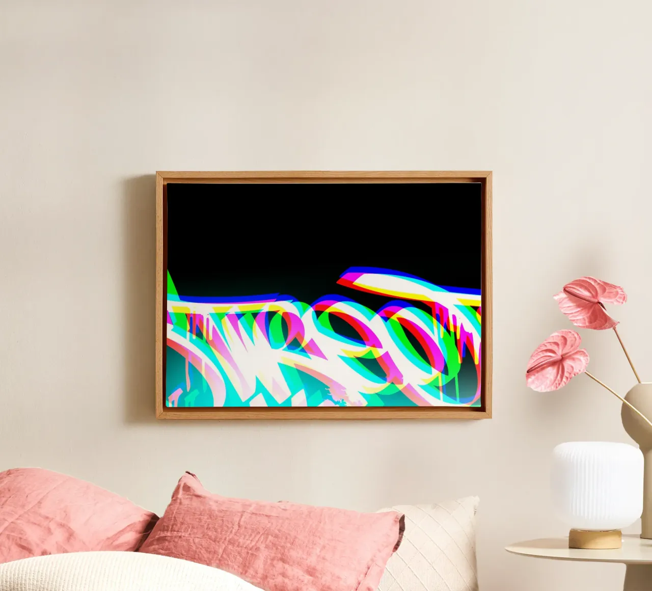 RGB Graffiti canvas by Flo Klein