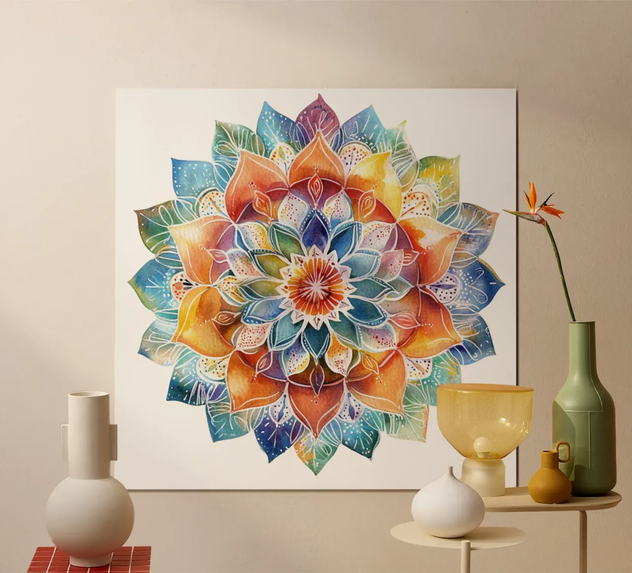 Acuarela Mandala terroso hahnemühle de Spiritual Touch