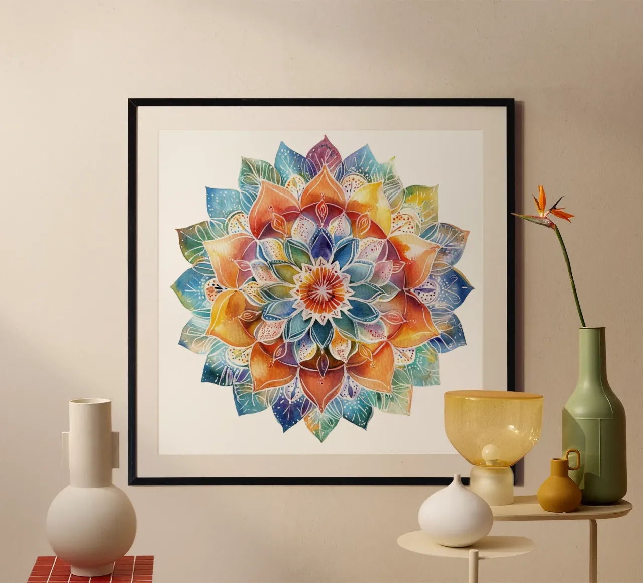 Acuarela Mandala terroso hahnemühle de Spiritual Touch