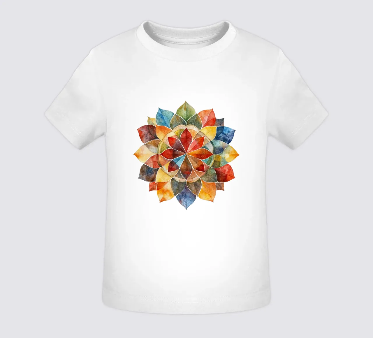 Mandala terrestre ad acquerello maglietta neonato da Spiritual Touch