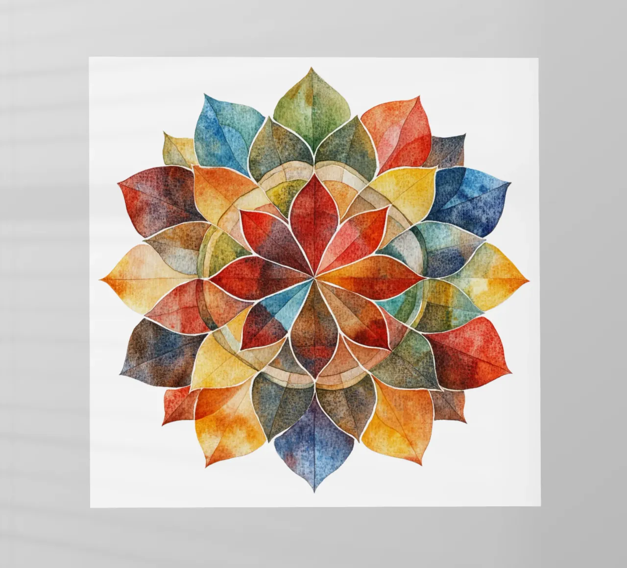 Mandala terrestre ad acquerello pellicola backlit da Spiritual Touch