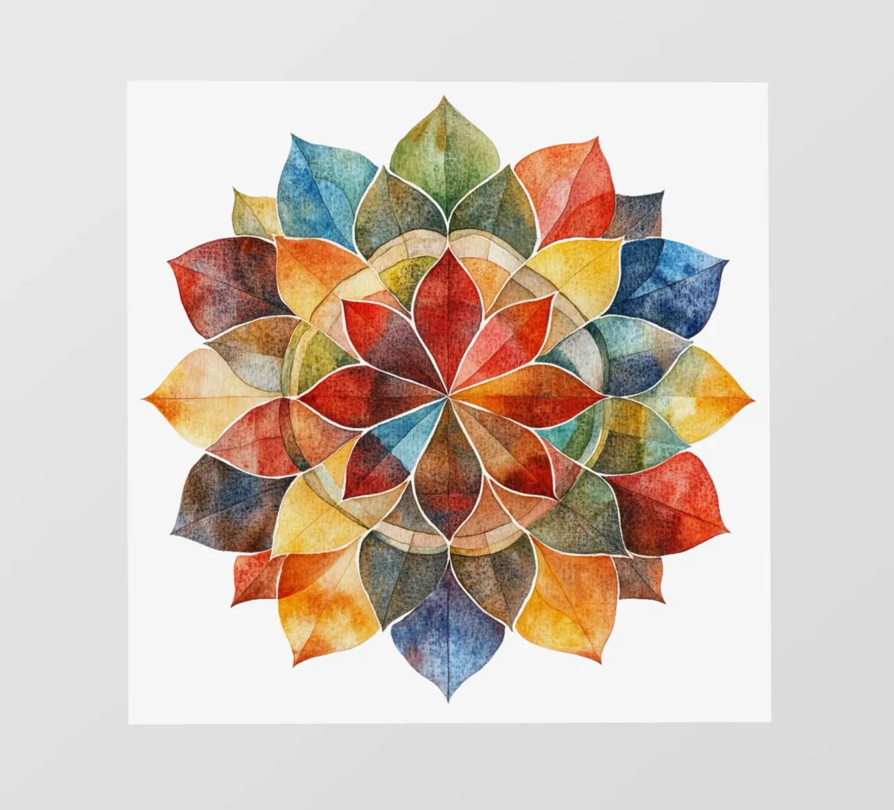 Mandala terrestre ad acquerello pellicola backlit da Spiritual Touch