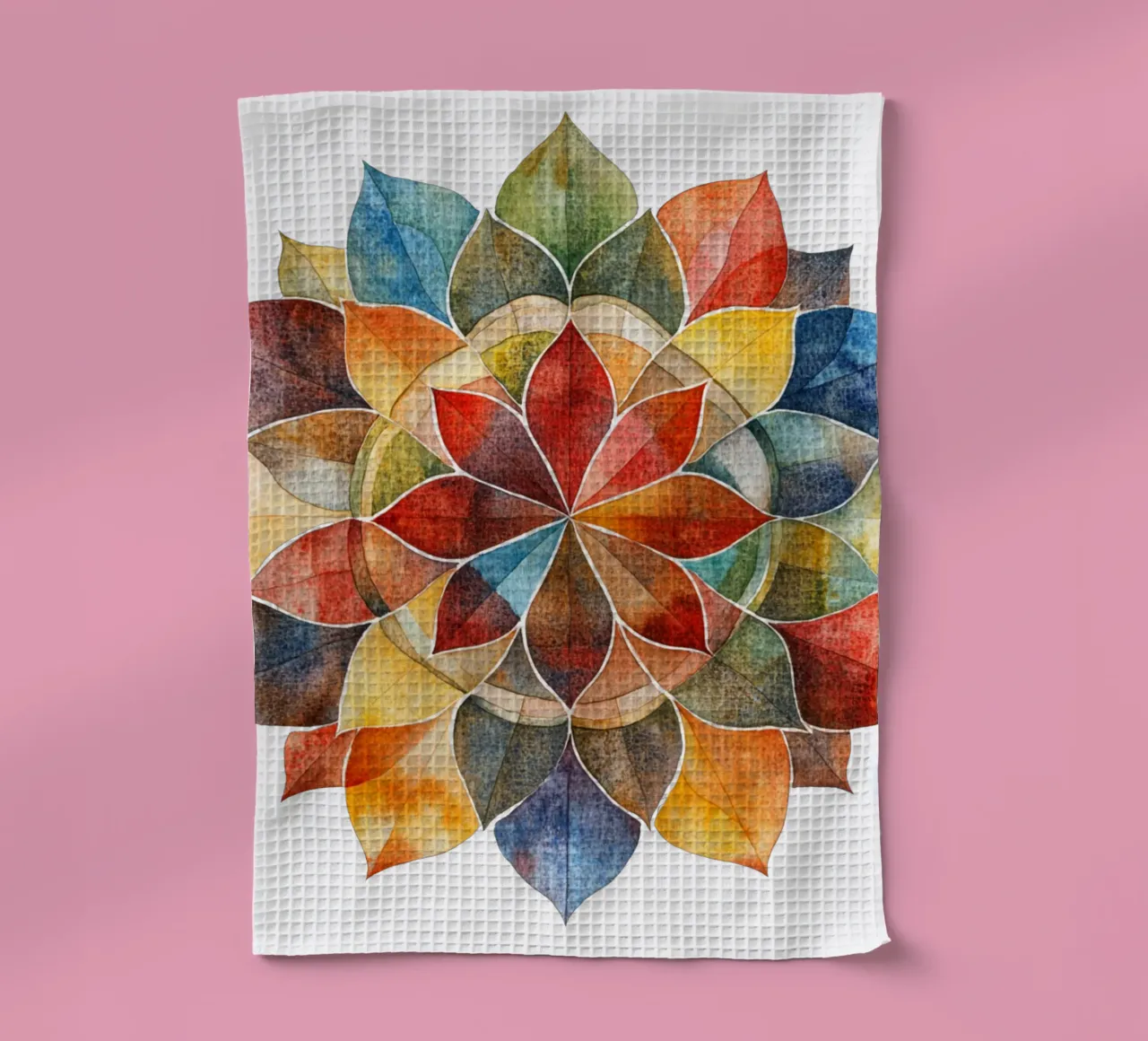 Mandala terrestre ad acquerello canovaccio da cucina da Spiritual Touch