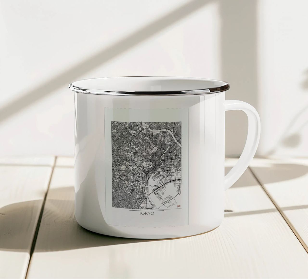 Tokyo Minimal tazza in smalto da Hubert Roguski