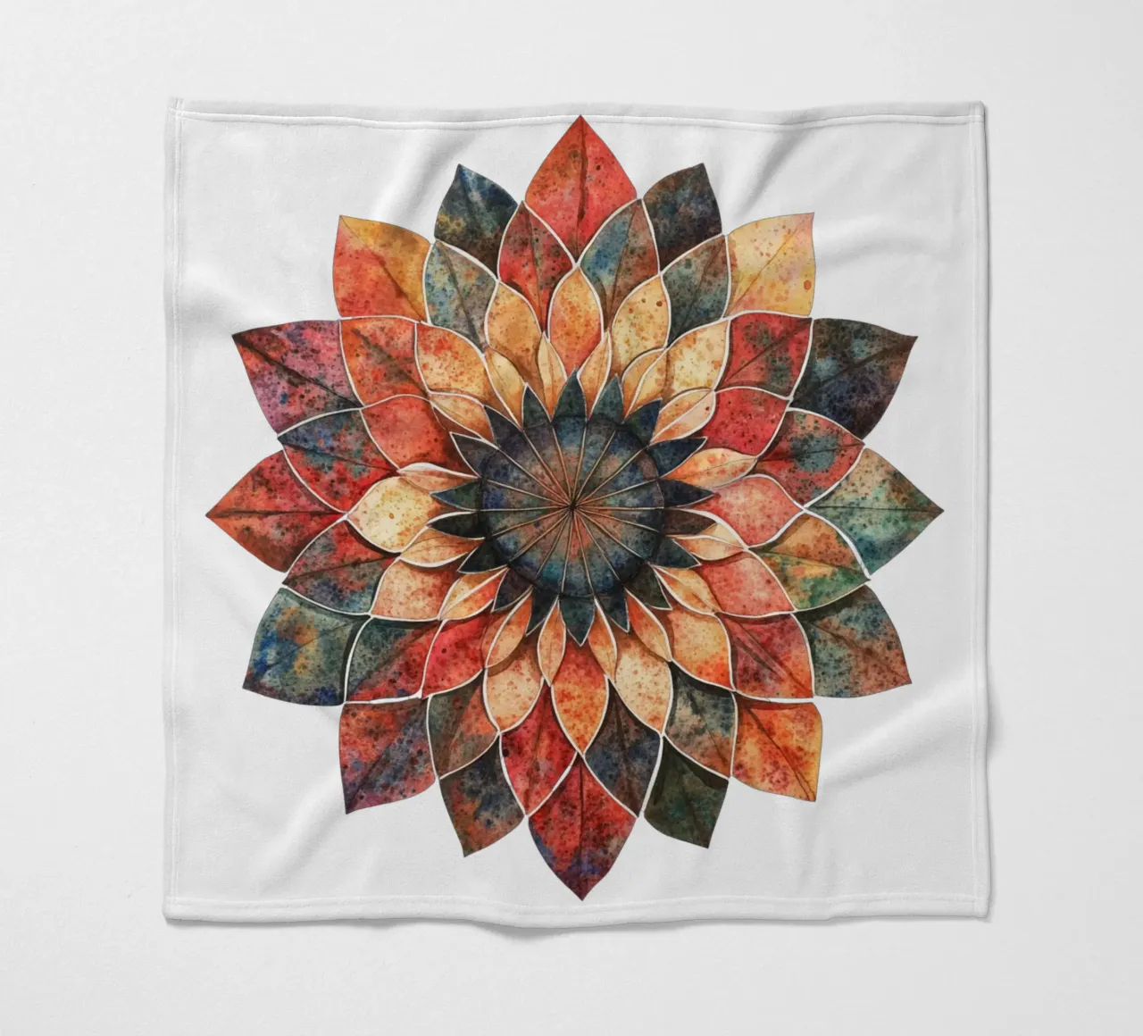 Mandala terrestre ad acquerello coperta in pile da Spiritual Touch
