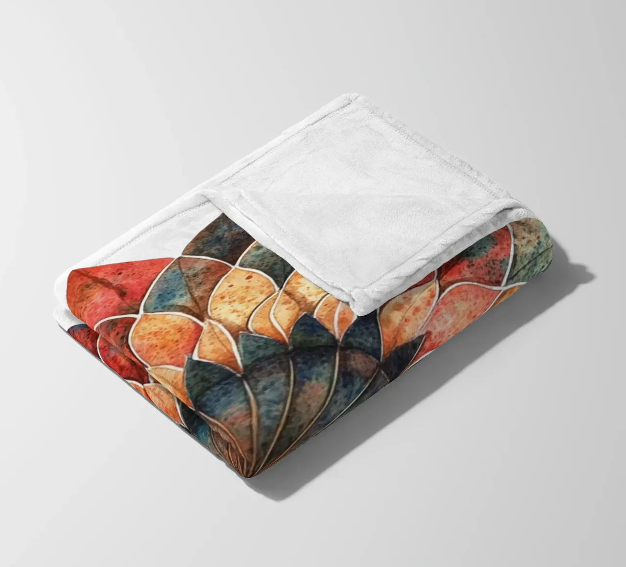 Mandala terrestre ad acquerello coperta in pile da Spiritual Touch