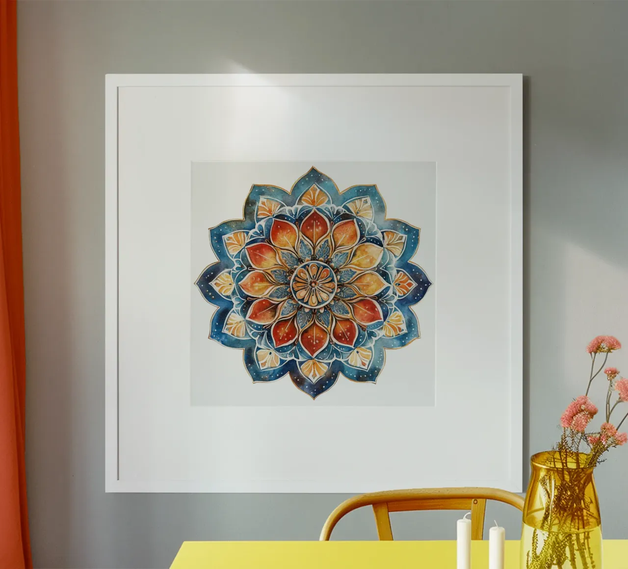 Mandala terrestre ad acquerello poster da Spiritual Touch